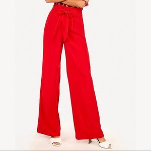 EXPRESS RED PALAZZO PANTS
